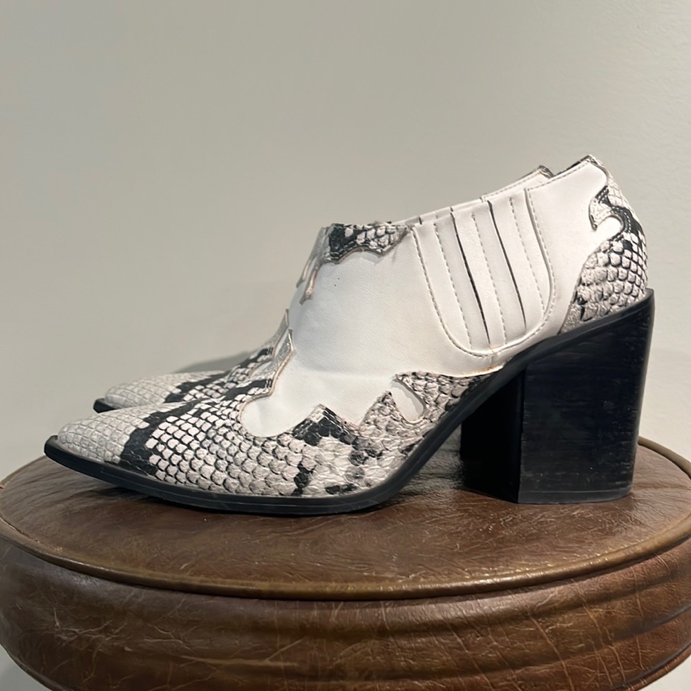 Urban Outfitters Snake Skin Ankle Boots